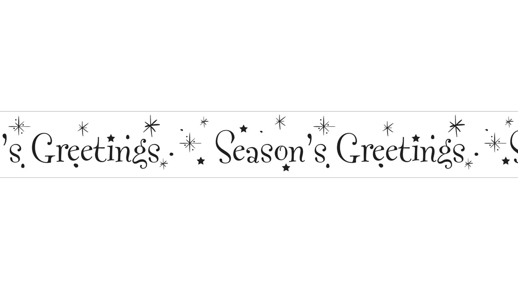 Christmas - Season's Greetings Stars (100 Yard Roll)